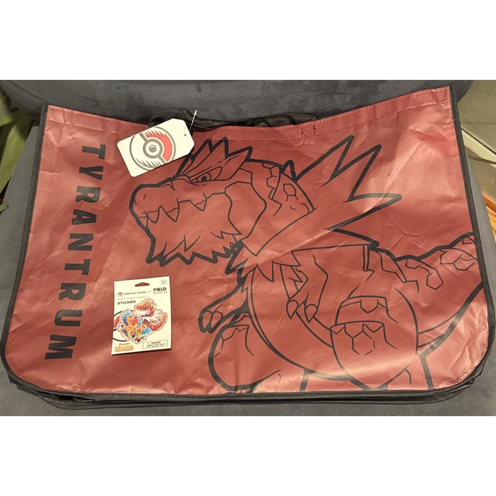 Pokemon Center Tyrantrum Fossil Museum Bag  + Field Museum Exclusive Sticker